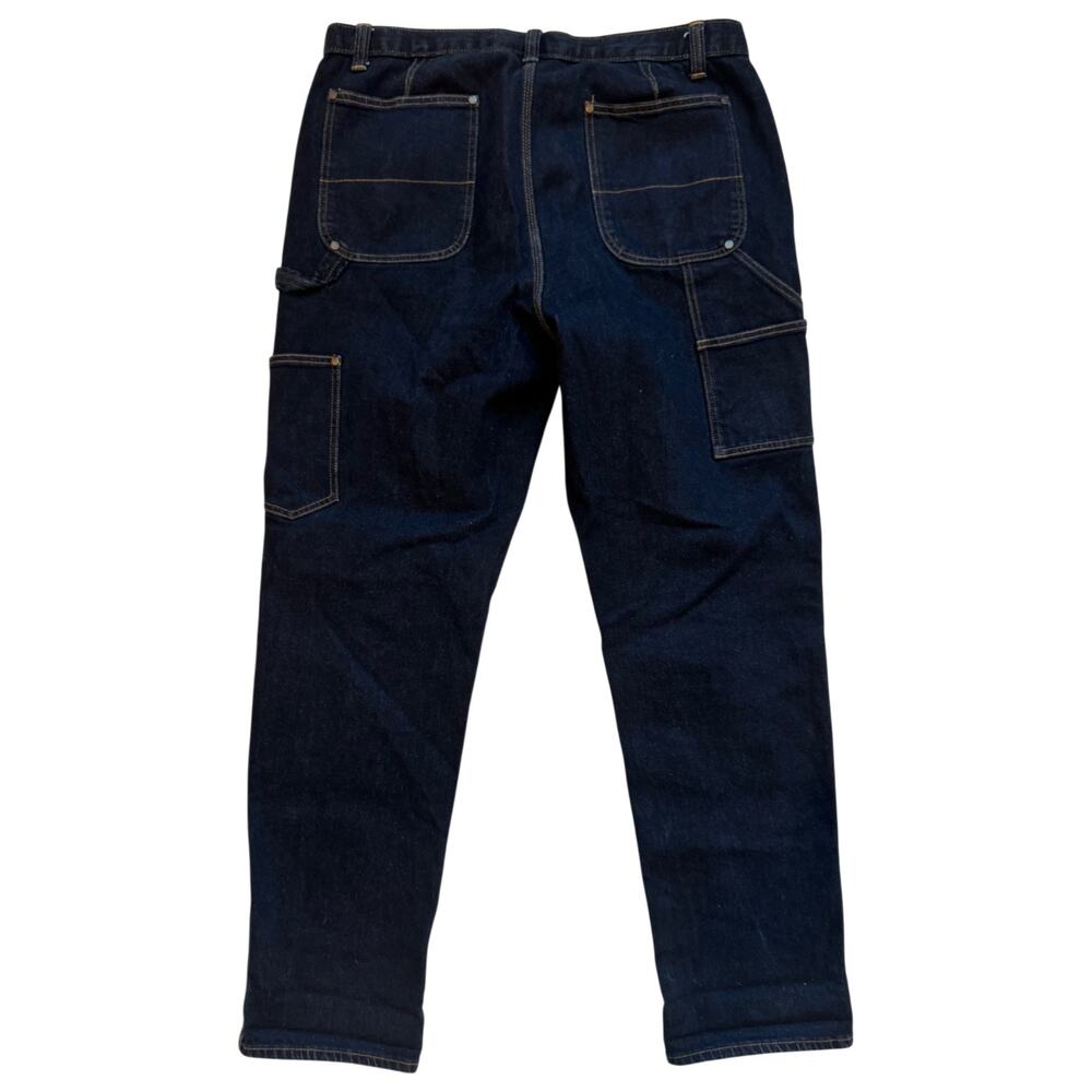 Banana Republic Straight Carpenter Jeans 35x36 Double Knee Utility Dark Big Tall - Picture 2 of 16